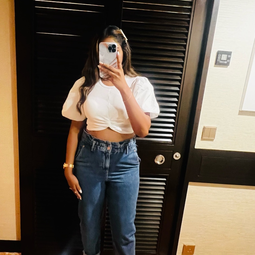 Off-White Ribbed Top - Picture 6 of 7